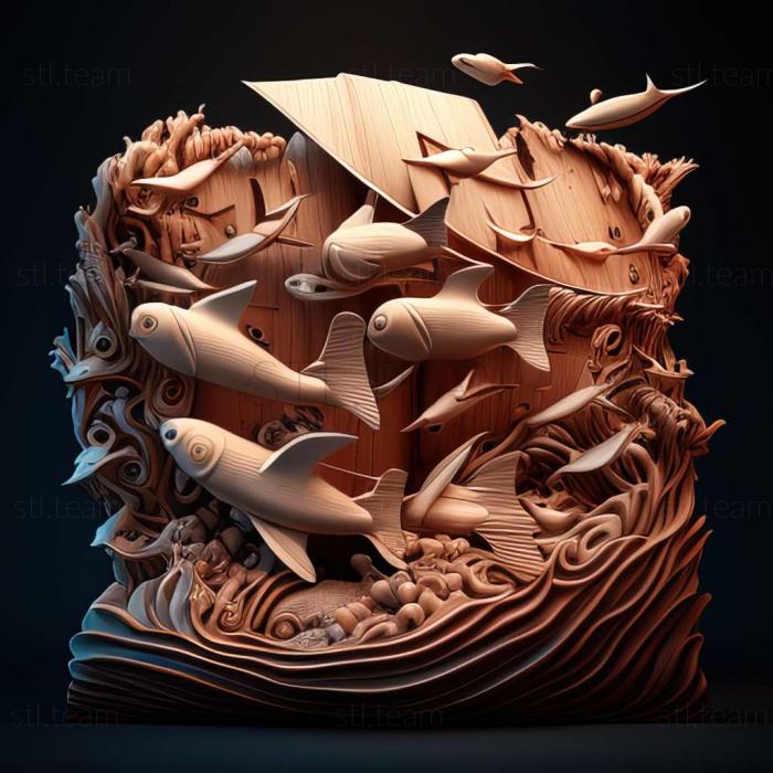 3D model Feeding Frenzy 2 Shipwreck Showdown game (STL)